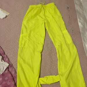 Neon parachute pants